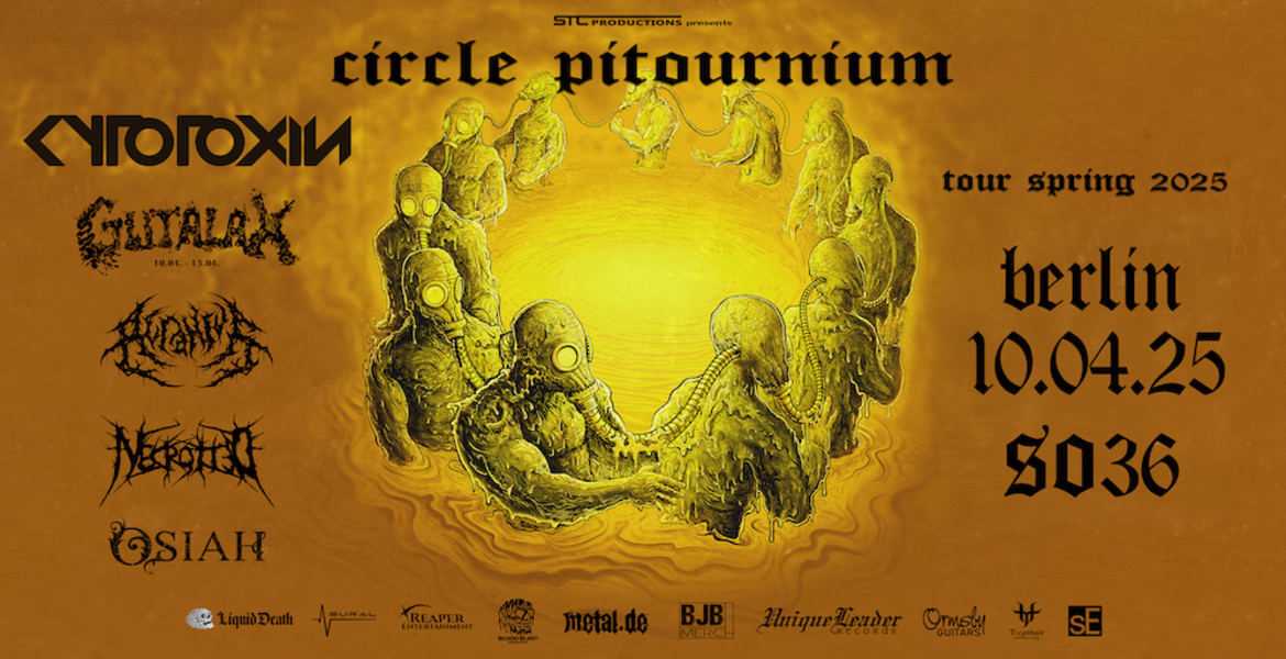 Tickets CYTOTOXIN / ACRANIUS / NECROTTED, OSIAH / GUTALAX in Berlin