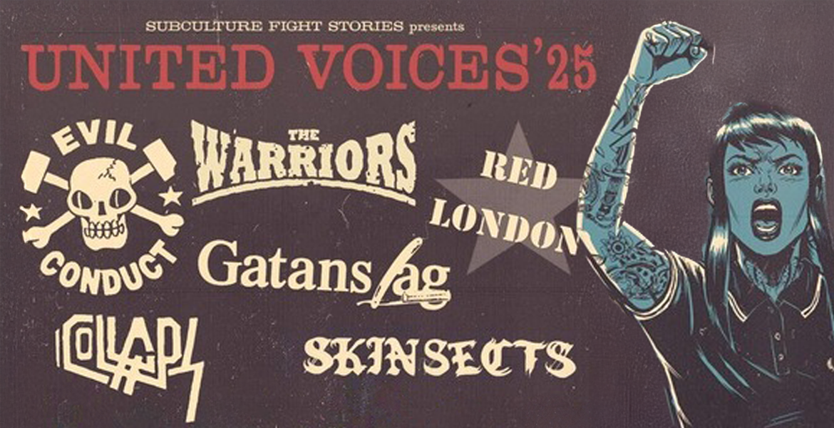 Tickets UNITED VOICES '25, EVIL CONDUCT & THE WARRIORS & RED LONDON & GATANS LAG & SKINSECTS & COLLAPS in Berlin